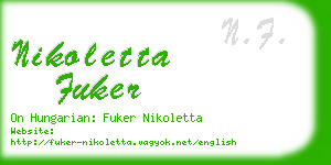 nikoletta fuker business card